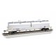 55′ Steel Steel Coil Car with Round Hoods - Ready to Run -- Union Pacific 249254 (gray Yellow Conspicuity Markings, Small Logo
