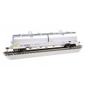 55′ Steel Steel Coil Car with Round Hoods - Ready to Run -- Union Pacific 249254 (gray Yellow Conspicuity Markings, Small Logo
