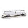 55′ Steel Steel Coil Car with Round Hoods - Ready to Run -- Union Pacific 249254 (gray Yellow Conspicuity Markings, Small Logo