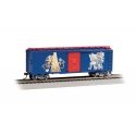 Pullman-Standard PS-1 40′ Steel Boxcar - Ready to Run - Silver Series(R) -- Ringling Bros. & Barnum and Bailey Circus (blue, y