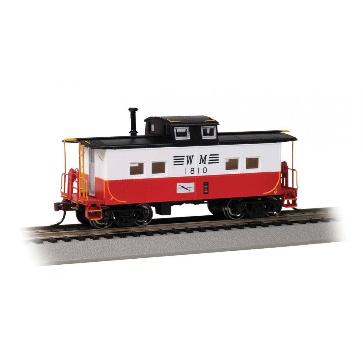 Northeast-Style Steel Cupola Caboose - Ready to Run - Silver Series(R) -- Western Maryland 1810 (Circus, white, red, black)