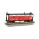 Steel Bay Window Caboose - Ready to Run -- Nickel Plate Road 425 (red, white, black ′High Speed′ Slogan)