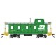 Slanted Offset-Cupola Caboose - Ready to Run -- Burlington Northern 10420 (Cascade Green, yellow, white)
