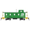 Slanted Offset-Cupola Caboose - Ready to Run -- Burlington Northern 10420 (Cascade Green, yellow, white), HO, Bachmann Industrie