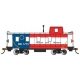 Slanted Offset-Cupola Caboose - Ready to Run -- Norfolk & Western 1776 (Bicentennial Scheme red, white, blue), HO, Bachmann Indu