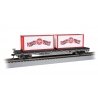 50′ Flatcar w/Containers - Ready to Run -- Ringling Bros. and Barnum & Bailey 80701 (silver, red)