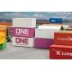 20′ Corrugated Container 5-Pack - Assembled -- ONE Ocean Network Express (1 Each: white, pink) 2 Unlettered (white), Unlet