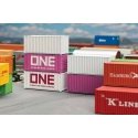 20′ Corrugated Container 5-Pack - Assembled -- ONE Ocean Network Express (1 Each: white, pink) 2 Unlettered (white), Unlet, HO