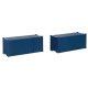 20′ Container 2-Pack -- Painted, Unlettered (blue)