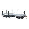 18′ Wood Flatcar - Spectrum(R) -- Data Only (black) pkg(2), On30, Bachmann Industries 26512