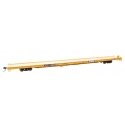 89′ Channel Side Flatcar - Ready to Run -- Trailer-Train JTTX 930188 (yellow, black General Service), HO, WalthersMainline 574