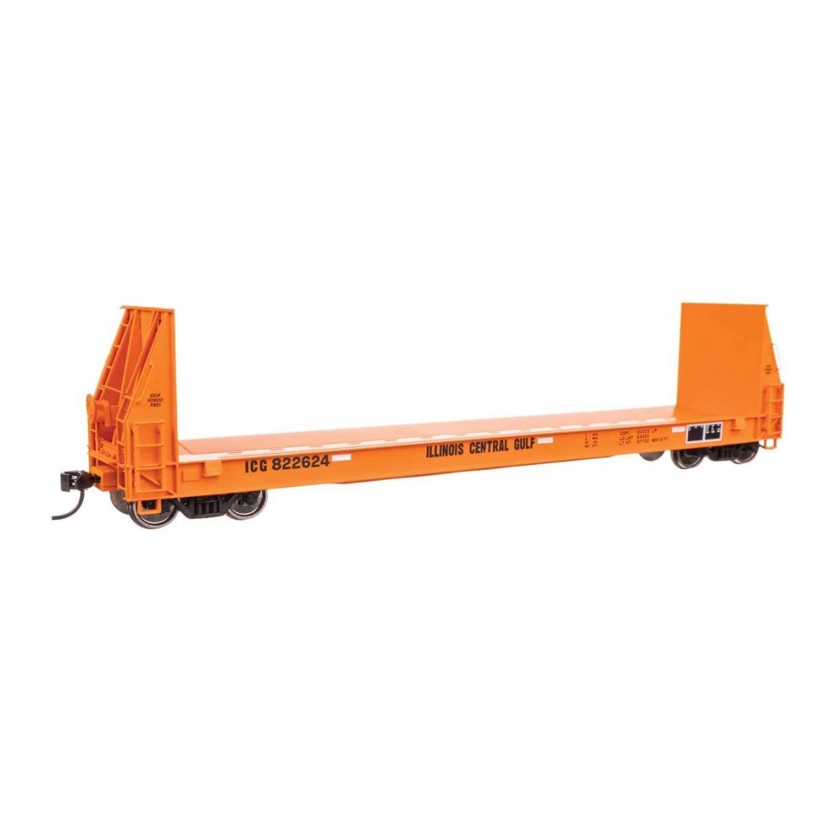 50′ Sieco Pulpwood Flatcar - Ready to Run -- Illinois Central Gulf 822624, HO, WalthersProto 104525
