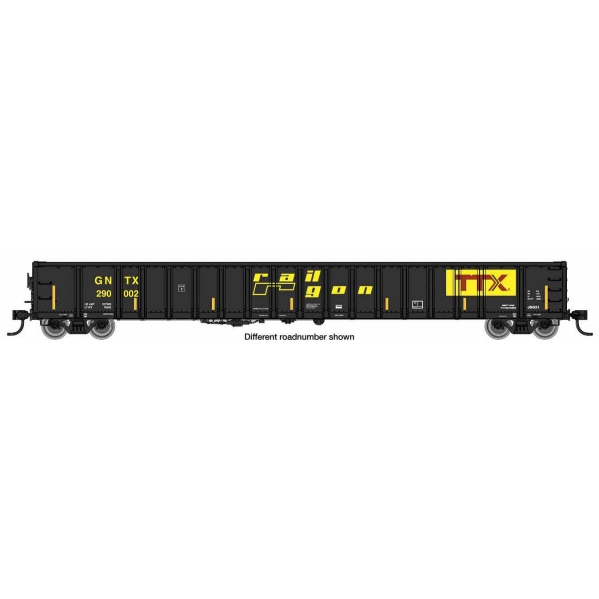 68′ Railgon Gondola - Ready To Run -- Railgon GNTX 290120