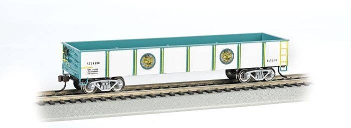 Gondola - Ready to Run -- Ringling Bros. and Barnum & Bailey(TM) 120 (white, blue), HO, Bachmann Industries 16603