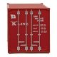 20′ Corrugated Container with Flat Panel - Assembled -- K-Line (red, white), HO, Walthers SceneMaster 8013