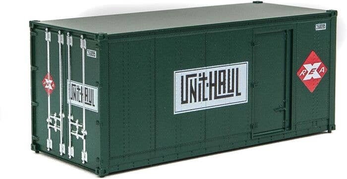 20′ Smooth-Side Container with Right Side Door 2-Pack - Ready to Run -- Railway Express Agency 26, HO, Walthers SceneMaster 86