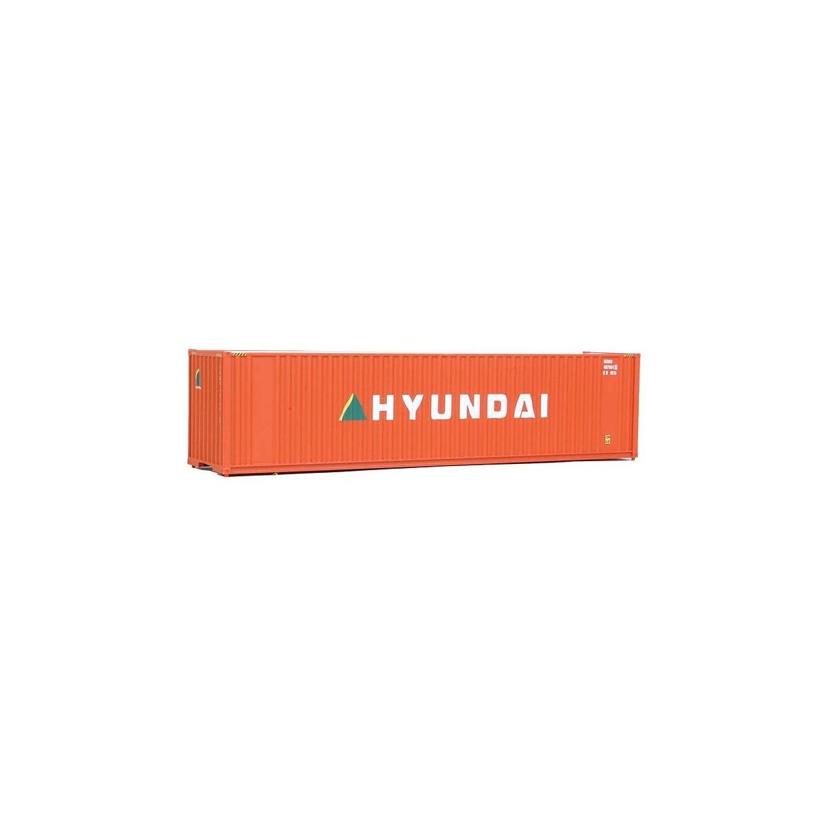 40′ Hi Cube Corrugated Container w/Flat Roof - Assembled -- Hyundai, HO, Walthers SceneMaster 8207
