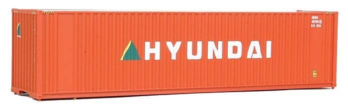 40′ Hi Cube Corrugated Container w/Flat Roof - Assembled -- Hyundai, HO, Walthers SceneMaster 8207