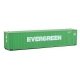 45′ CIMC Container - Assembled -- Evergreen (green, white), HO, Walthers SceneMaster 8554