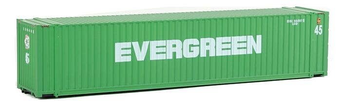 45′ CIMC Container - Assembled -- Evergreen (green, white), HO, Walthers SceneMaster 8554