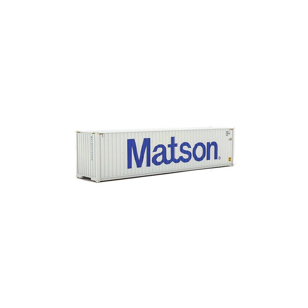 40′ Hi-Cube Corrugated-Side Container - Assembled -- Matson (gray, blue), HO, Walthers SceneMaster 8263