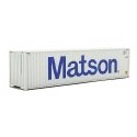 40′ Hi-Cube Corrugated-Side Container - Assembled -- Matson (gray, blue), HO, Walthers SceneMaster 8263