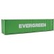 40′ Hi Cube Corrugated Side Container - Assembled -- Evergreen, HO, Walthers SceneMaster 8258