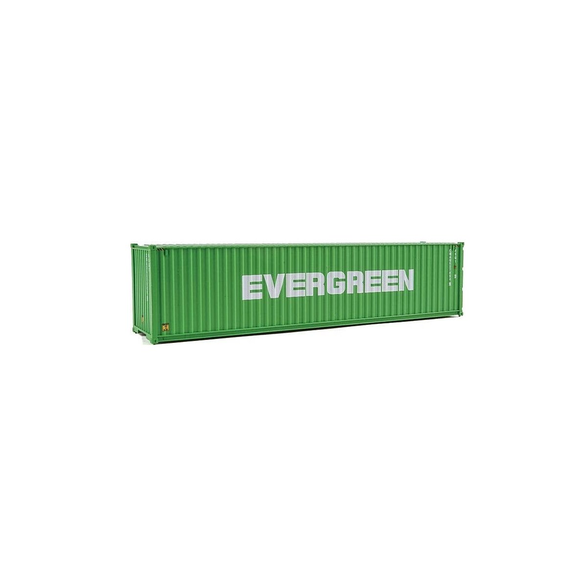40′ Hi Cube Corrugated Side Container - Assembled -- Evergreen, HO, Walthers SceneMaster 8258