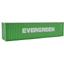 40′ Hi Cube Corrugated Side Container - Assembled -- Evergreen, HO, Walthers SceneMaster 8258