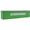 40′ Hi Cube Corrugated Side Container - Assembled -- Evergreen, HO, Walthers SceneMaster 8258