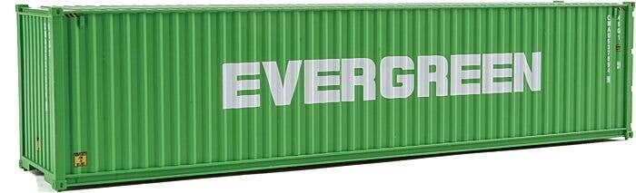 40′ Hi Cube Corrugated Side Container - Assembled -- Evergreen, HO, Walthers SceneMaster 8258