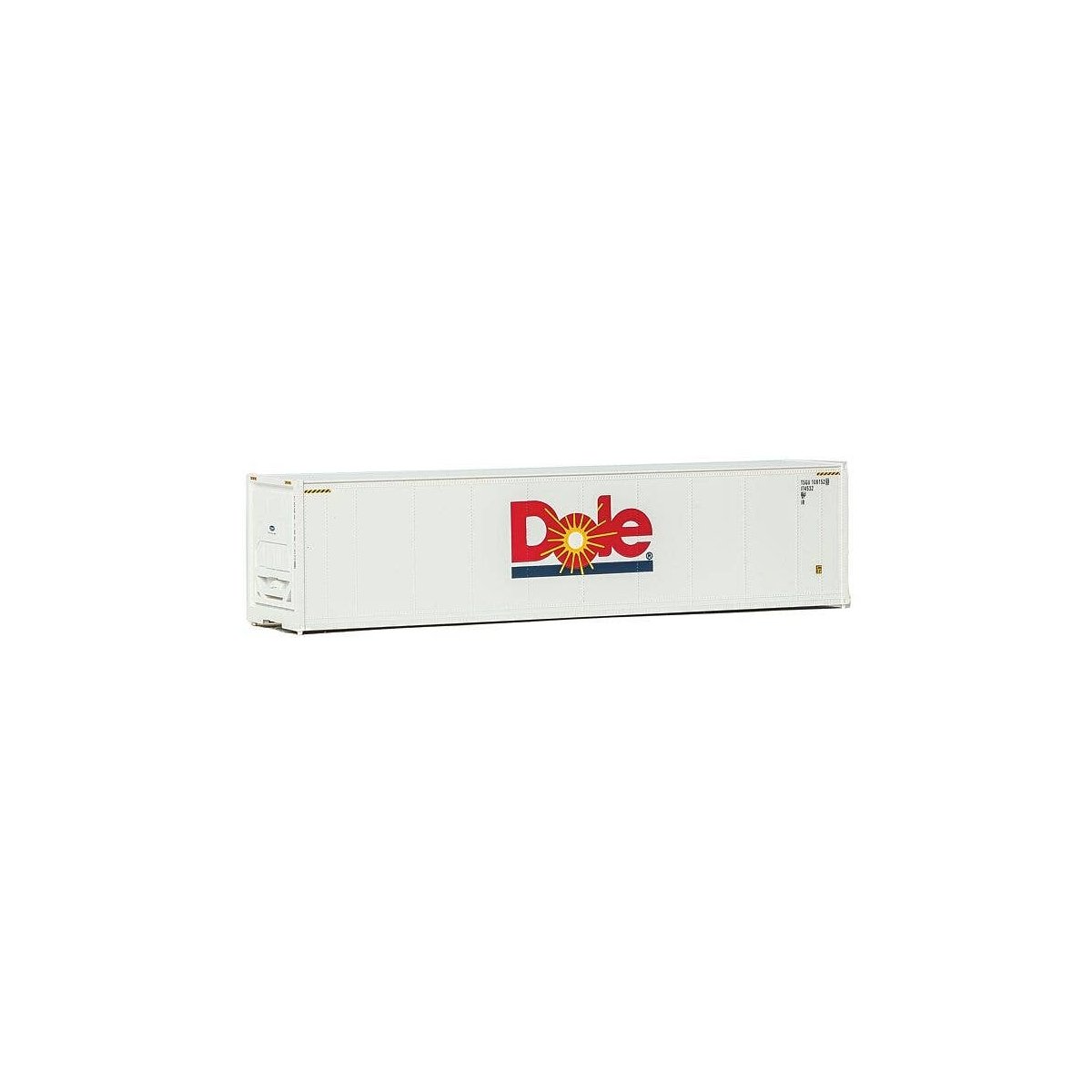 40′ Hi-Cube Smooth-Side Reefer Container - Assembled -- Dole (white, red, blue), HO, Walthers SceneMaster 8359