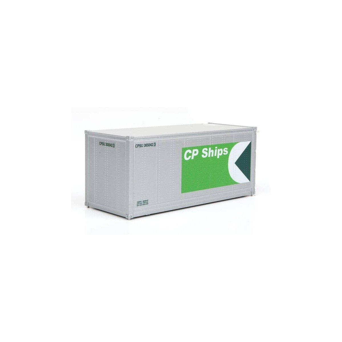 20′ Smooth-Side Container - Ready to Run -- CP Ships (white, green), HO, Walthers SceneMaster 8662