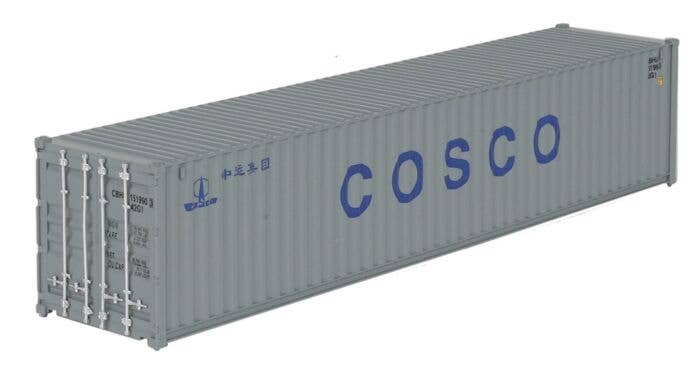 40′ Corrugated Container - Assembled -- China Ocean Shipping Co., HO, Walthers SceneMaster 8155