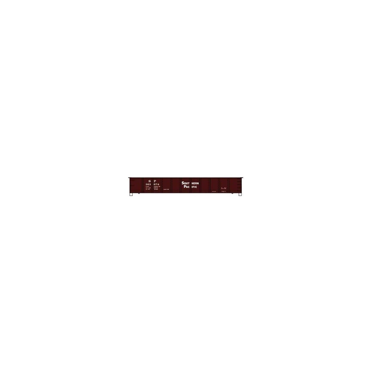 AAR 41′ Steel Gondola - Kit -- Southern Pacific 363874 (Boxcar Red, Sans Serif Lettering)