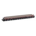 Thrall 60′ Flatcar - Ready to Run -- Santa Fe 95472 (Boxcar Red), N, Micro Trains Line 13400042