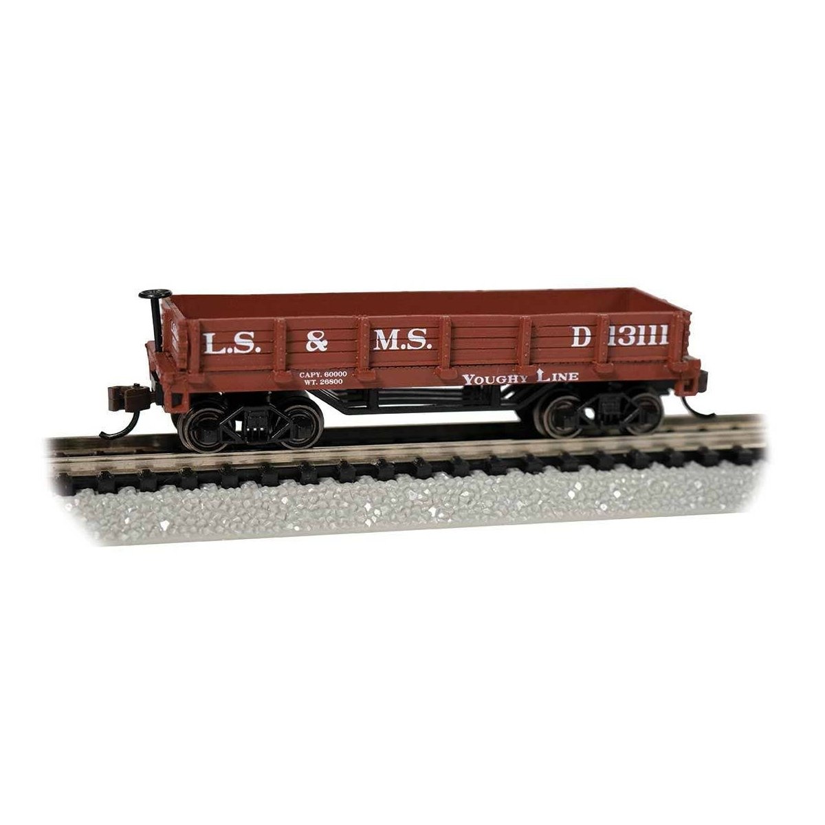 Old-Time Wood Gondola - Ready to Run -- Lake Shore & Michigan Southern (Boxcar Red)