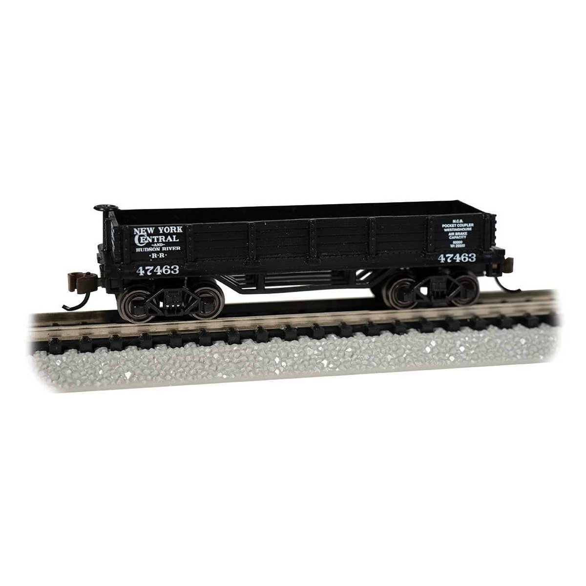 Old-Time Wood Gondola - Ready to Run -- New York Central (black)