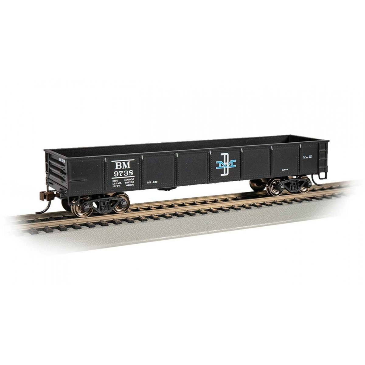 40′ Gondola - Ready to Run - Silver Series(R) -- Boston & Maine 9738 (black, blue, white)
