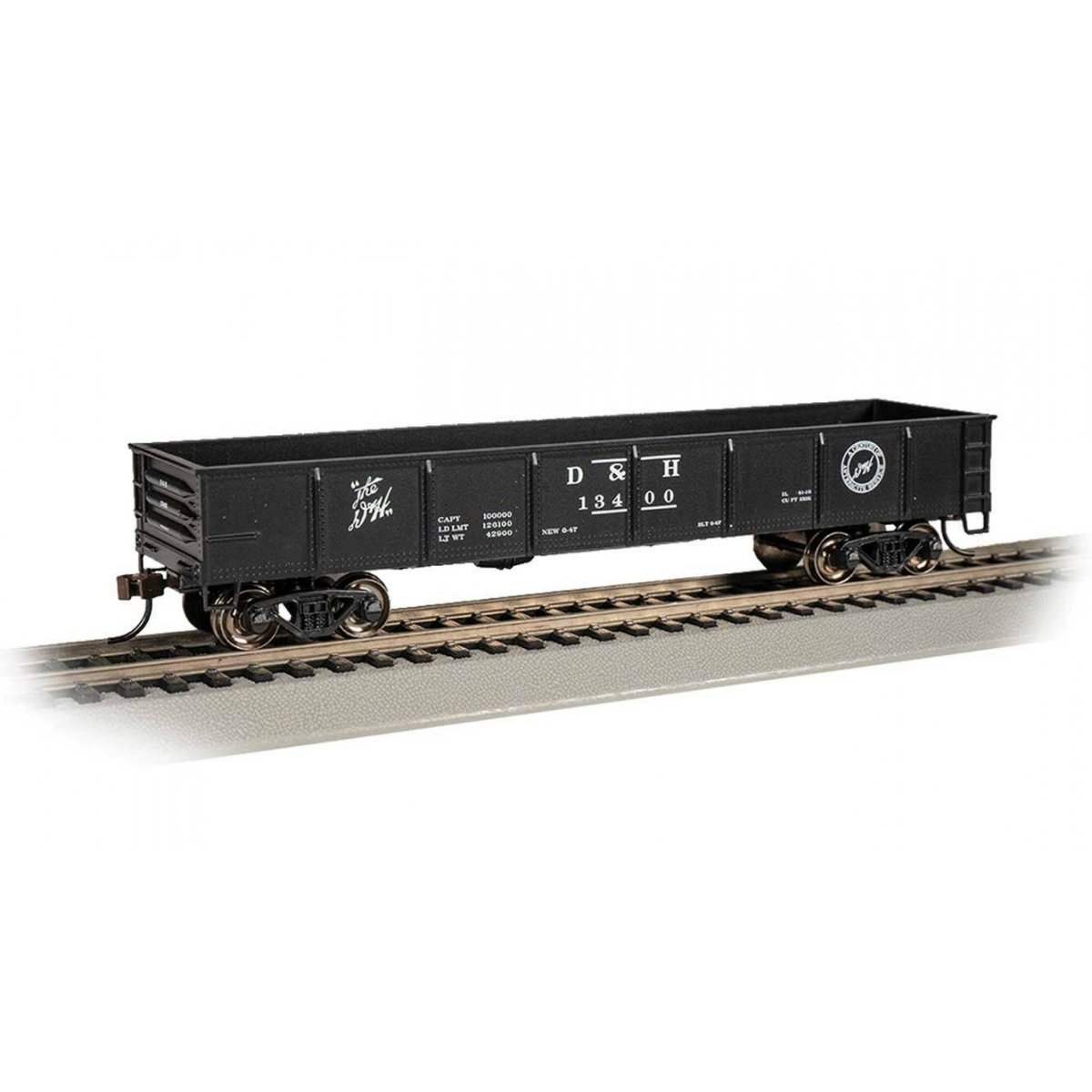 40′ Gondola - Ready to Run - Silver Series(R) -- Delaware & Hudson 13400 (black, Script Logo)