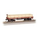 Old-Time Wood Gondola - Ready to Run -- Atchison, Topeka & Santa Fe 966 (Boxcar Red, beige), HO, Bachmann Industries 15401