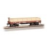 Old-Time Wood Gondola - Ready to Run -- Atchison, Topeka & Santa Fe 966 (Boxcar Red, beige)