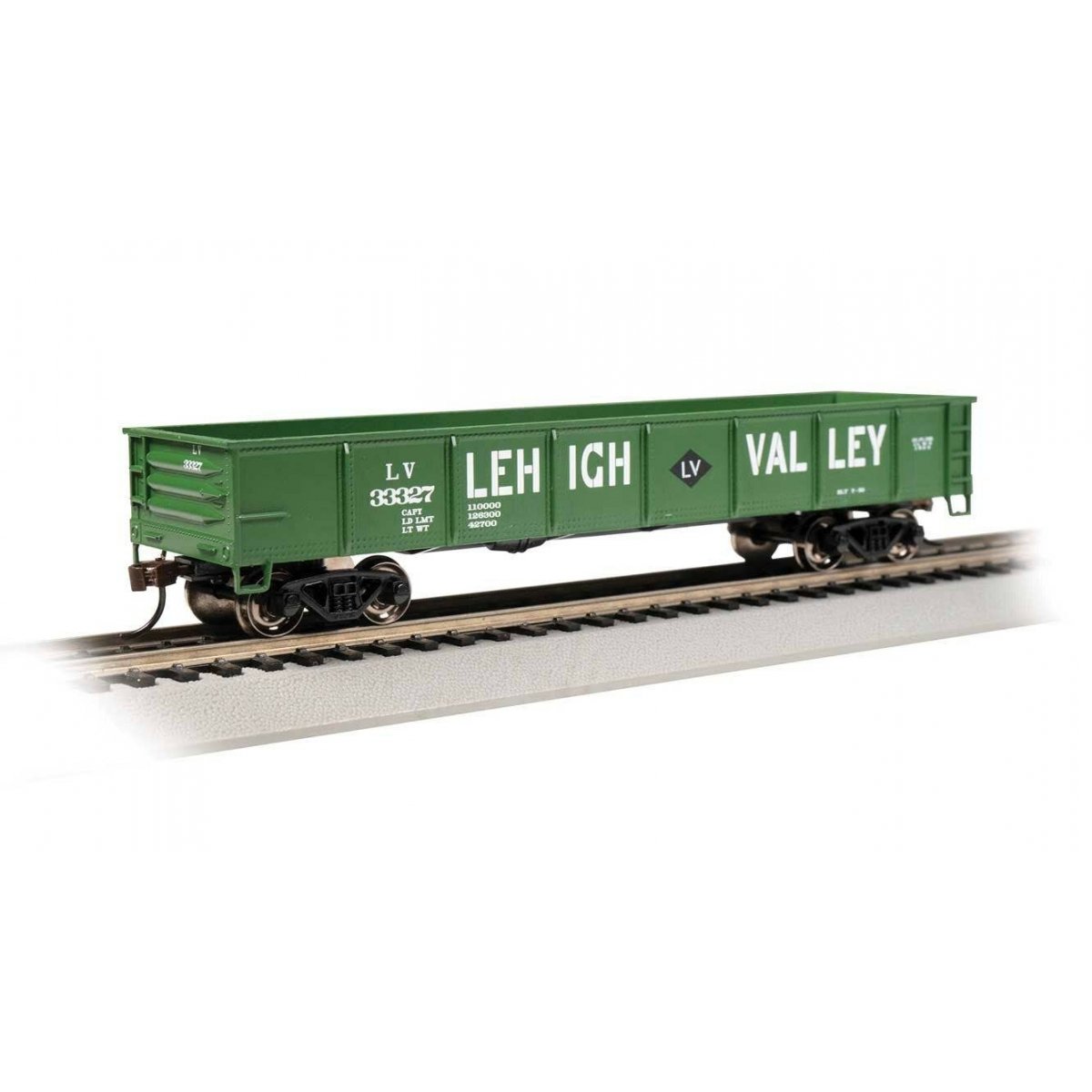 40′ Gondola - Ready to Run - Silver Series(R) -- Lehigh Valley 33327 (green, white, black)