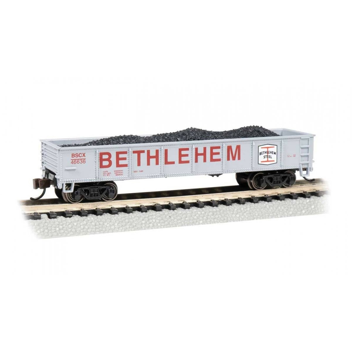 40′ Gondola - Ready to Run - Silver Series(R) -- Bethlehem Steel 46636 (gray, red)