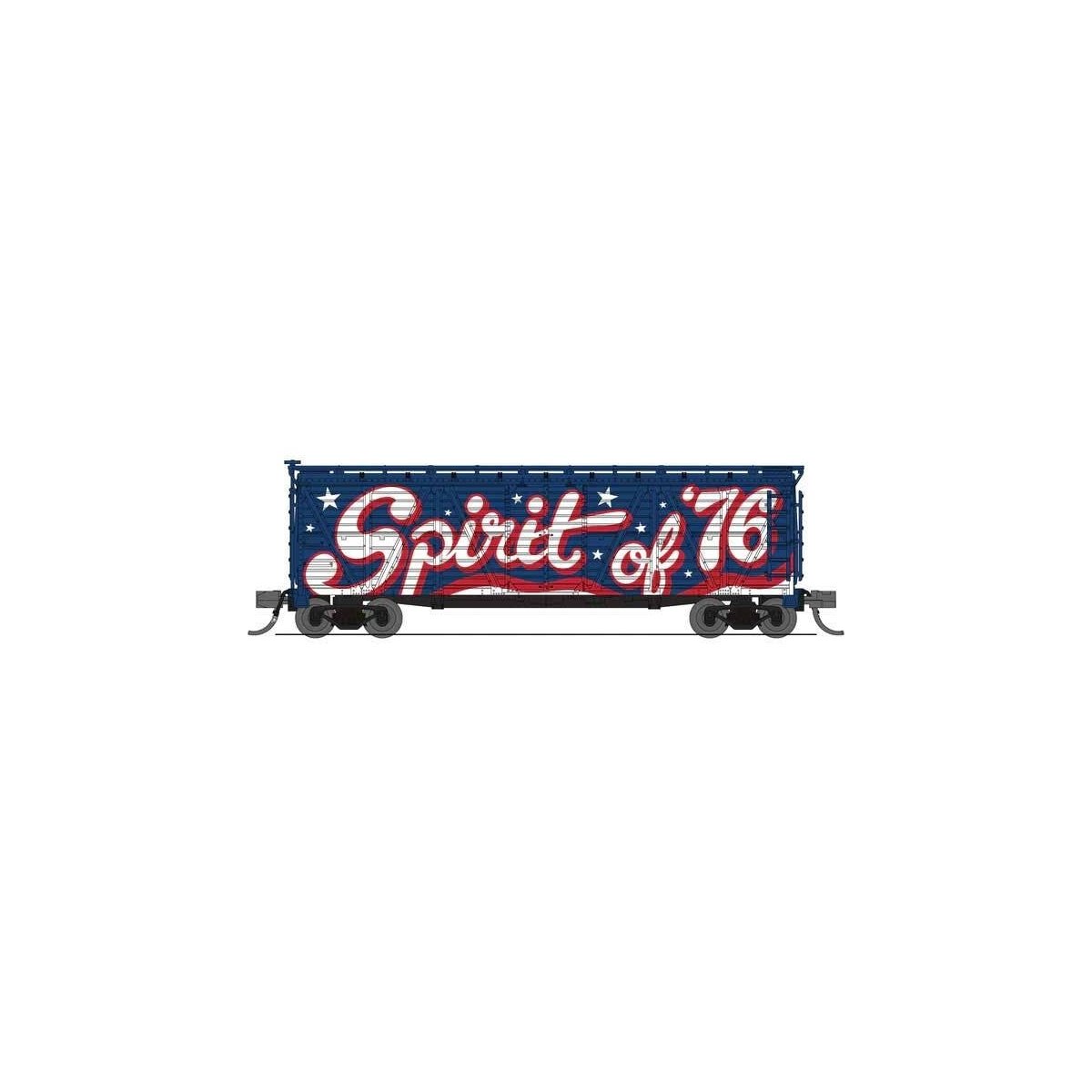 PRR K7 Stock Car with Patriotic Music - Ready to Run -- Spirit of 76 Independence (blue, white, red)