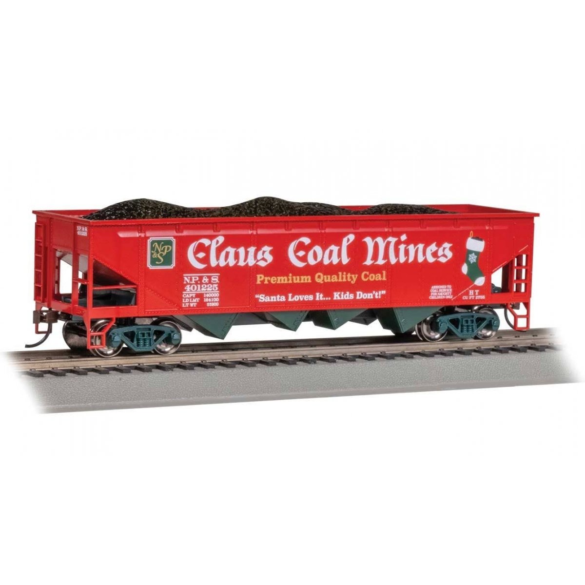 40′ Quad Hopper - Ready to Run - Silver Series(R) -- North Pole & Southern (Christmas, Claus Coal Mines)