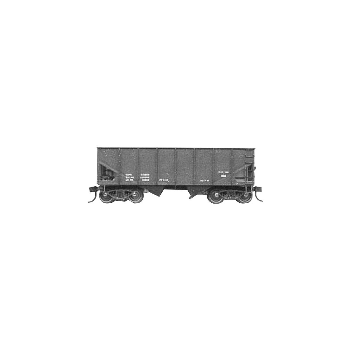 USRA 2-Bay 55-Ton Open Hopper - Kit -- Data Only (black)