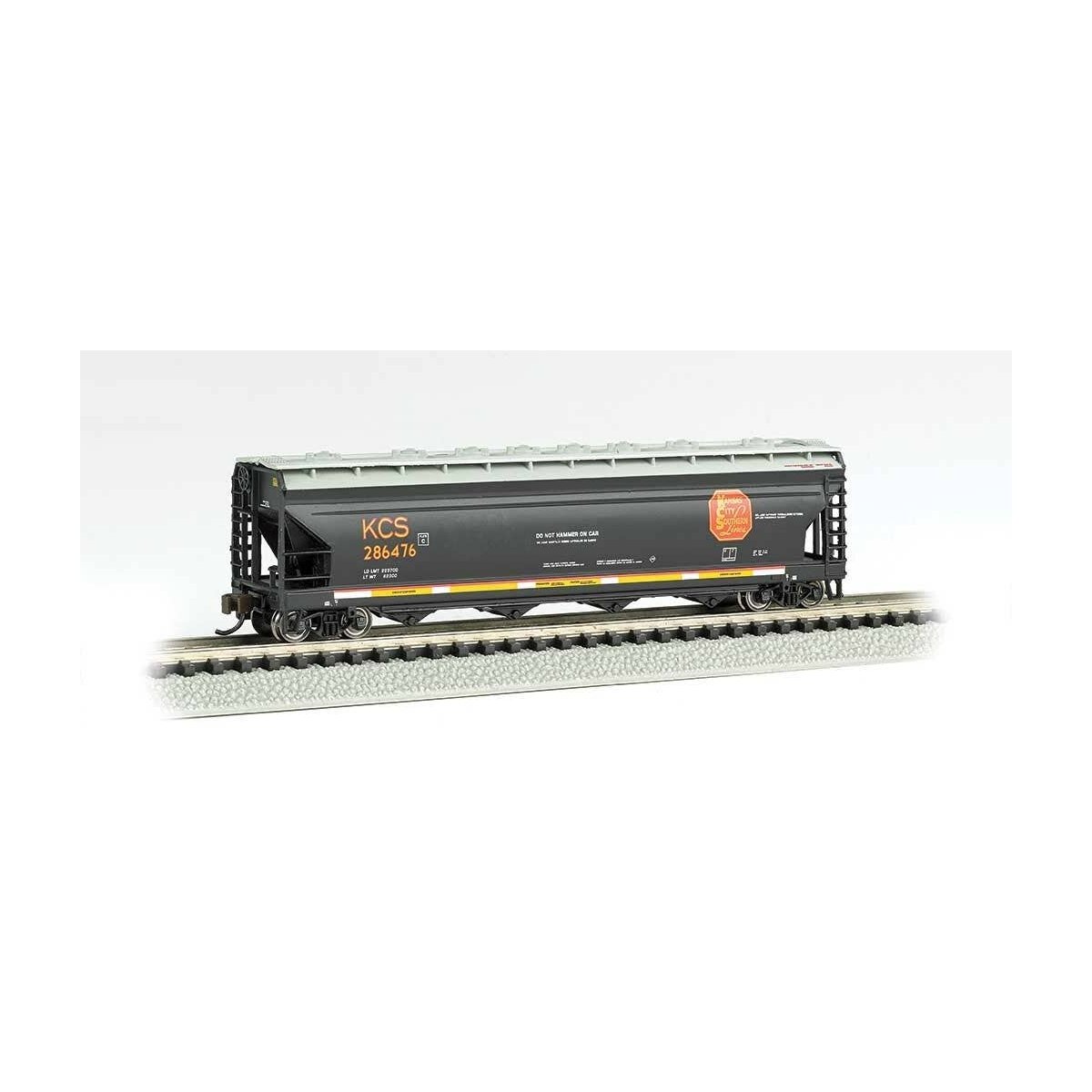 ACF 4-Bay Center-Flow Covered Hopper - Ready to Run -- Kansas City Southern 286476