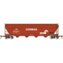 56′ ACF Center-Flow Covered Hopper - Ready to Run - Silver Series(R) -- Conrail (Boxcar Red, white), HO, Bachmann Industries 1