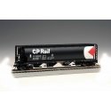 Canadian Cylindrical 4-Bay Grain Hopper - Ready to Run - Silver Series(R) -- Canadian Pacific (black, white, red Multimark Logo)